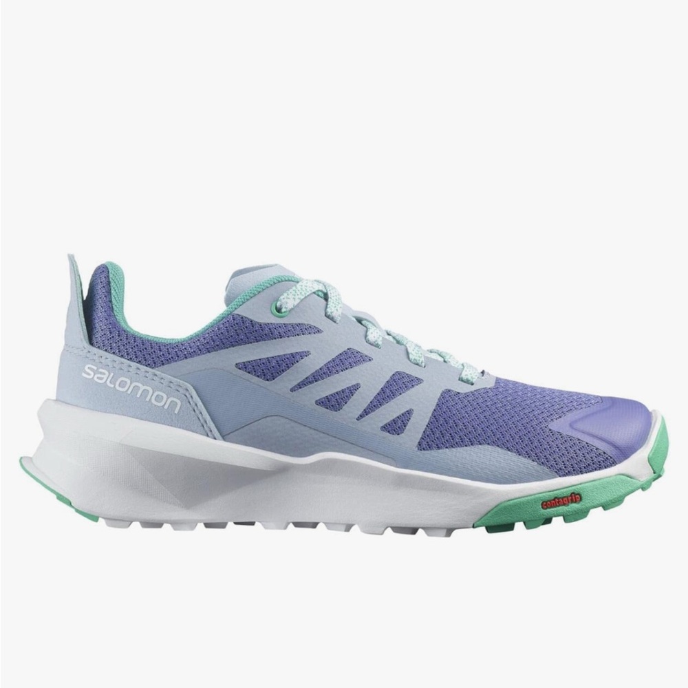 Salomon Purple and Green Trail Running Shoes